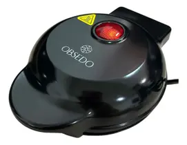 Mini Máquina de Waffles Grill Panqueca Elétrica Cor Preto Obsedo OB117 OB118