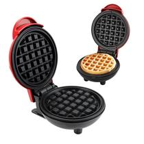 Mini Maquina de Waffles Panqueca Refeiçao Cafe da Manha Lanche Cozinha Placa Antiaderente Portatil