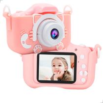 Mini Maquina Digital Infantil Brinquedo Criança Fotos e Videos Voz Em HD Alta Qualidade Jogos Capa Antiqueda Carrega Usb