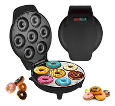 Mini Máquina Elétrica 110v Confeitaria 7 Rosquinhas Donuts