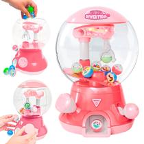 Mini Máquina Garra Brinquedo Infantil Divertido Educativo Cor Rosa Com Sons E Luzes - Dm Toys
