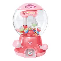 Mini Máquina Garra De Pegar Brinquedo Divertida Rosa Dm Toys