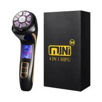 Mini Máquina Hifu 4 em 1 (3ª Geração) - EMS, Pulso Quente e Massageador Facial e Corporal