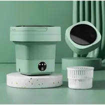 Mini Máquina Lava Roupas 8 Litros Dobrável Balde Portátil