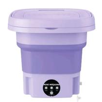 Mini Maquina Lavar Roupas Portatil Dobrável Lavadora Viagem