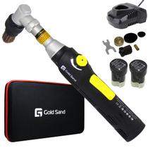 Mini Máquina Nano Politriz Polimento Híbrida 2 Baterias Recarregável Polir Carro Pneu Rotativa Portátil Maleta Elétrica S/ Fio