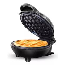 Mini Máquina Para Fazer Waffle Preta Café Da Manhã em Casa Cozinha 110V - NLQT