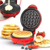 Mini Máquina Waffles Panqueca Portátil Grill Antiaderente Mini Máquina Waffles Panqueca Portátil Grill Antiaderente