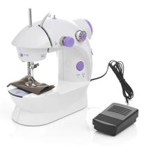 Mini máquinas de costura máquina de costura com cortador de luz pedal pé portátil casa luz noturna máquina de costura - MINI COSTURA