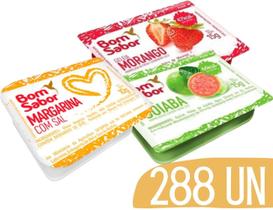 Mini Margarina + Geleia Morango/Goiaba Bom Sabor Blister Sache Potinho - 288 und