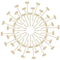 Mini martelos de madeira DOMG para coração quebrável de chocolate, 50 unidades