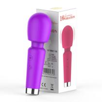 Mini Massageador corporal recarregável com 16 modos de vibrações