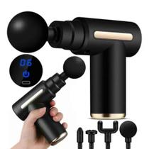 Mini Massageador Elétrico Muscular Liberação Miofascial Recarregável LCD