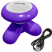 Mini Massageador Mimo Massager Portátil USB Pilha Roxo