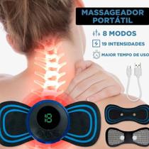 Mini Massageador Pescoço Coluna Pernas Abdome Relaxa Visto