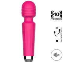 Mini Massageador Varinha Mágica Aveludada e Recarregável