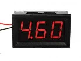 Mini medidor voltagem digital voltimetro dc 4,5v-32v vermelho