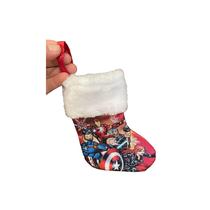 Mini Meia de Natal Cappy's Cool Christmas - Suporte para Cartão Presente, Enfeite ou Guloseimas (Os Vingadores 2)