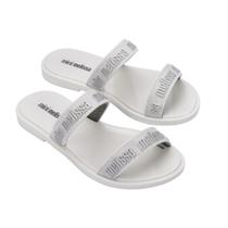 Mini Melissa Duo M Lover Slide Inf 38092 Cor:Branco PrataTamanho:28 Mini Melissa Duo M Lover Slide Inf 38092 Cor:Branco PrataTamanho:28