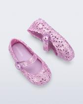 Mini Melissa Pollen Baby Metalizado Rosa Sapatilha