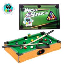 Mini Mesa Bilhar Sinuca Madeira Completa Infantil Portátil