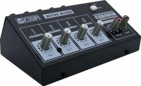 Mini Mesa De Som 4 Canais Mixer Csr Mm401m Com Efeito Nfe