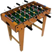 Mini Mesa Pebolim Infantil MDF Com Pés 18 Jogadores 69x62x37 Mini Mesa Pebolim Infantil MDF Com Pés 18 Jogadores 69x62x37