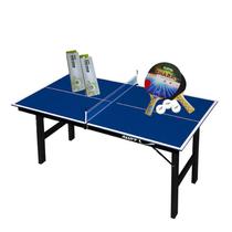MINI MESA PING PONG Júnior MDP 12mm 1003 KLOPF + Kit 5055 + Kit 6 Bol. Brancas