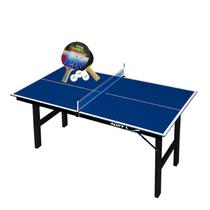 MINI MESA PING PONG MDP 12mm Júnior 1003 KLOPF + KIT c/ 2 Raquetes e 3 Bolas 5055