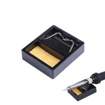 Mini micarta suporte de ferro de solda suporte de solda com esponja limpa