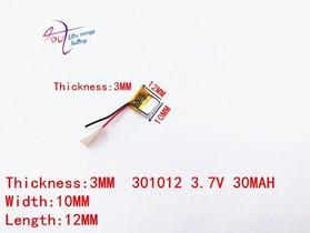 Mini Micro Bateria 3,7v 30mah 3mm X 10mm X 12mm 301012