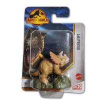 Mini Micro Bonecos Coleção Dinossauros Jurassic World Mattel Triceratops Cód. 2108