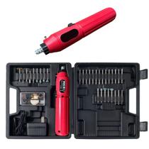 Mini Micro Broca Retifica Eletrica 60 Peças Sem fio 3,6V