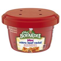 Mini Micro Ravióli de Carne Bife Chef Boyardee para Microondas 220g