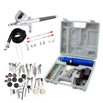 Mini Micro Retifica Elétrica Aerógrafo Pintura 73 Acessórios