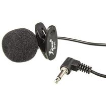 Mini Microfone de Lapela Stereo Pro KP-911 Multimídia Preto - Oem