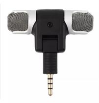 Mini Microfone Encaixe Celular Portátil Estéreo Externo Para Reportagem - New