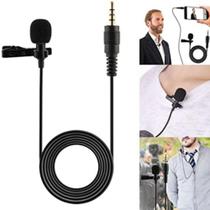 Mini Microfone Lapela 3,5 mm Clip-On Para Gravação Celular