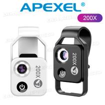 Mini Microscópio 200x Apexel Cpl Bolso Lupa Celular Tablet Mini Microscópio 200x Apexel Cpl Bolso Lupa Celular Tablet