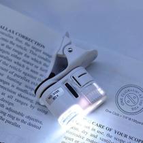 Mini Microscópio Lupa Portátil Aumenta 60x Detector De Moeda