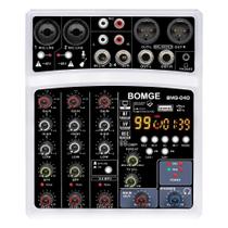 Mini Mixer BOMGE BMG-04B de 4 canais com 99DSP Bluetooth branco Mini Mixer BOMGE BMG-04B de 4 canais com 99DSP Bluetooth branco