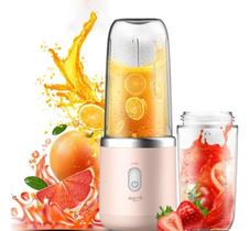 Mini Mixer Elêtrico Batedor Sheikeira Suco 6 Lâminas 2 Copos 300ml - Top Útil