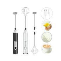 Mini Mixer Elétrico Sem Fio Recarregável USB Multiuso Acompanha Batedor de Ovos Fuet e Batedor Mola para Leite Cremoso