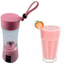 Mini Mixer Liquidificador Portátil Recarregável USB Suco 380ml 6 Lâminas Para Shake Frutas Academia Whey