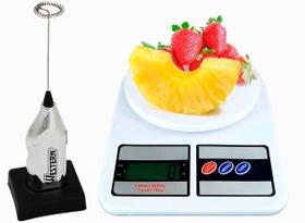 Mini Mixer Misturador Bebida + Balança Digital Cozinha 10kg - Western
