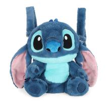 Mini Mochila 3D de Costas - Pelúcia - Disney Stitch - Luxcel