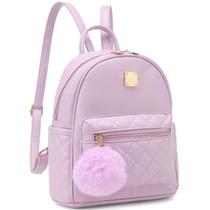 Mini mochila, bolsa Barsine Girls Fashion, couro xadrez