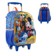 Mini Mochila Carrinho Mickey Mouse ul/Laranja Xeryus