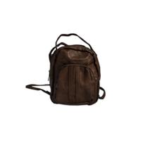 Mini Mochila Casual material sintético Vintage Marrom