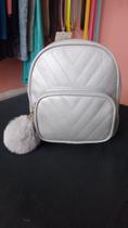 Mini Mochila Cor Prata Mini Mochila Cor Prata
